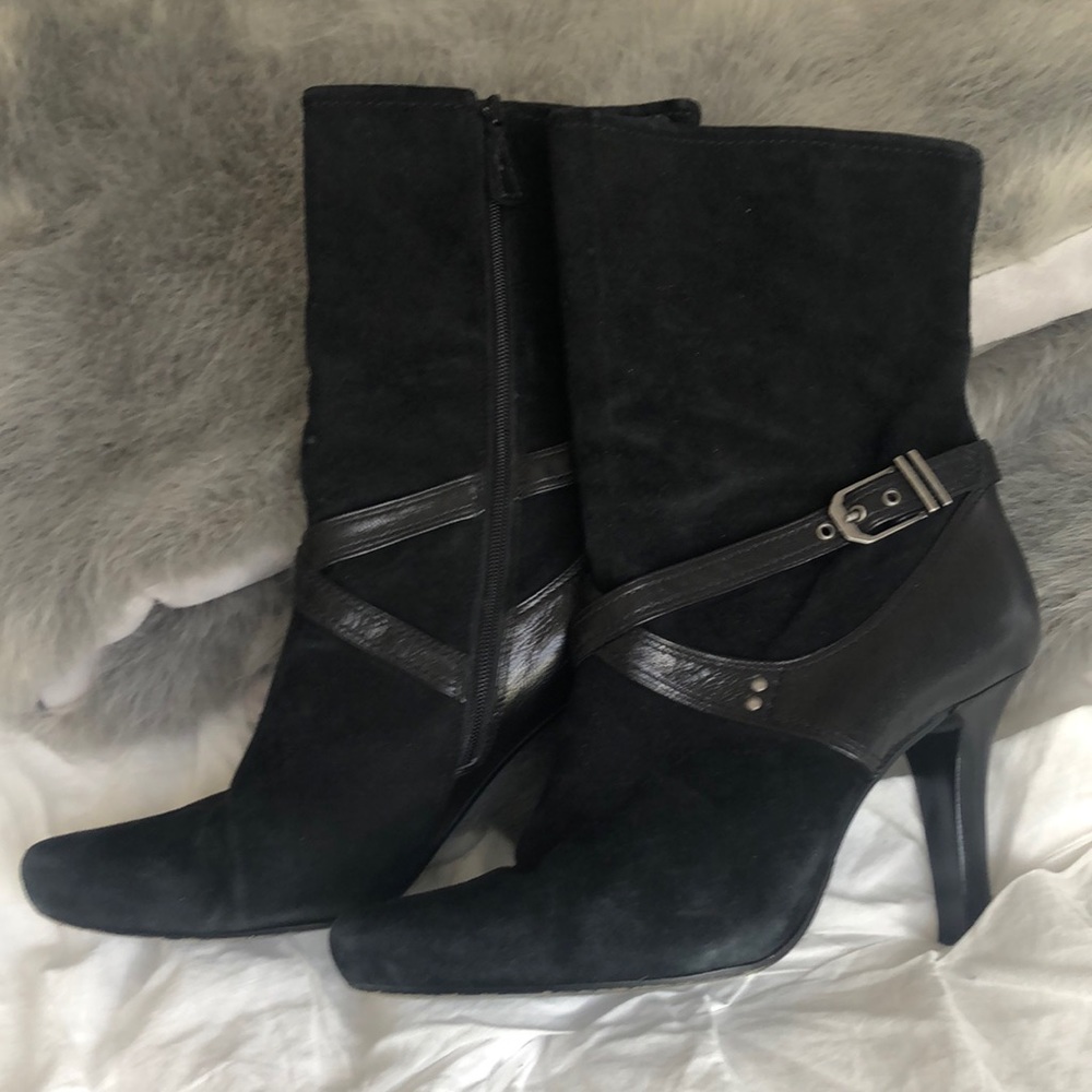 Cole Haan Leather and Suede Boots